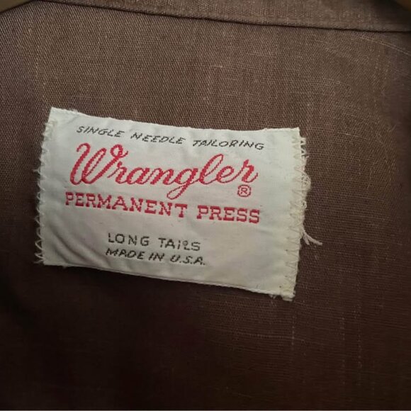Vintage Wrangler Western Shirt – Chocolate Brown – Women’s M - Picture 3 of 3